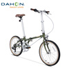 DAHON 20-inch chrome-molybdenum steel 7-speed men's and women's student retro bicycle HAC071 olive green