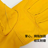 Pinzhide welding gloves, special anti-scalding, heat-insulating, wear-resistant and high-temperature-resistant labor protection gloves for welders, sheepskin Velcro style, yellow Velcro style