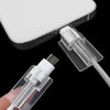Data cable protective cover type-c Apple Huawei anti-break universal winding 15 charger 20W anti-fouling and anti-dirty simple installation transparent USB+Type-c