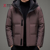 KBXNG New Men's Down Jacket 2025 Winter Youth Fashion Hooded Removable White Duck Down Warm Outer Blue 14XL (190)