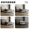 Fanzuo Foshan factory direct delivery Italian light luxury style leather bed mortise and tenon solid wood bed 1.8m x 2m double bed oak bed