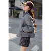 Ives (ITISF4) Qianjin style sweet temperament jacket winter high-end sequin embroidered short warm and cold down jacket gray S