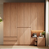 He Jiajiang solid wood wardrobe minimalist household large wardrobe door-to-door installation storage locker furniture 1.6 meters long * 2.4 meters high / two-door wardrobe + two-door wardrobe