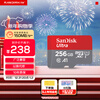SanDisk 256GB TF (MicroSD) Memory Card A1 U1 C10 Extremely High Speed Mobile Memory Card Reading Speed 150MB/s Memory Card for Mobile Phones, Tablets and Game Consoles