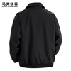 MARK FAIRWHALE work jacket men's winter American jacket men's high-end baseball uniform top black XL