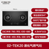 FOTILE Timing anti-dry burning gas stove liquefied gas embedded 4.5kW* strong fire adjustable chassis can be linked 02-TEK20