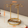 Yixin (yixin) red wine glass rack upside down hanging goblet rack decanter red wine glass storage rack hanging cup rack wine glass rack gold-plated round hanging cup rack (excluding cups and decanter)