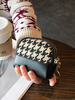 OTHER/Other Coin Wallet Women's Small Wallet New Exquisite High-end Mini Compact Zip Creative Retro Portable Coin Single Zip - Houndstooth Brown