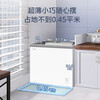Midea 200L display cabinet refrigerated fresh-keeping cabinet horizontal color crystal glass freezer small refrigerator freezer ice cream cabinet order cabinet beverage fruit cabinet first-class energy efficiency MS-205LGE
