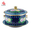 Tuojin imported quality cloisonné copper hot pot from Germany, royal pot, thickened pure copper alcohol fat cattle single-person alcohol stove, upgraded 8-core fuel tank + pot body with pure copper pull ring 1 inch