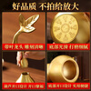 Binyue brass gourd ornaments with open cover and leaf copper gourd feng shui pendant brushed gourd home decoration ornaments 15cm high