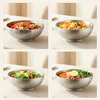 MAXCOOK 316L stainless steel bowl, salad bowl, soup bowl, double-layer insulation, rice bowl, tableware, noodle bowl 18cm MCWA9874