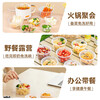 Temeiju disposable lunch box round 500 type * 10 sets packing box bowl food grade plastic microwaveable with lid