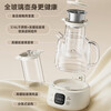 Bear Health Kettle Kettle Constant Temperature Tea Kettle Multi-level Insulation Boil Water Stew Kettle All-in-one Multifunctional Electric Kettle Flower Teapot Office Glass Boil Water Health Kettle 0 Glue YSH-E12S2 All-glass Kettle Body Equipped with Filter Stew Cup 1.2L