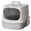 HELLOJOY cat litter box fully enclosed large cat toilet anti-splash cat litter box cat sand box cat litter box gray