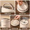 304 insulated lunch box, leak-proof lunch box for office workers, male and female student lunch box with rice and soup bowl, multi-layer insulated bucket, off-white, single-layer small size