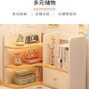 Desktop storage rack, table corner bookshelf, home desk storage cabinet, dormitory workstation desk, simple small bookcase, single cabinet door, retractable warm white 30-60CM