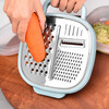 Huixiang multifunctional vegetable cutter grater baby food supplement sharp potato shreds 10 inch box grater pink