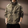 Noble color high-end American hooded work jacket for men spring and autumn new sports outdoor windproof assault jacket top