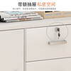 File cabinet floor-standing office cabinet with lock office cabinet locker small desk low cabinet storage three drawers one door cherry wood 60cm 1.2mm