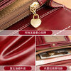 Banyanu women's wallet women's long 2025 new fashion retro large-capacity genuine leather clutch bag can hold mobile phone burgundy-anti-theft brush
