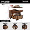Solid wood coffee table liftable sofa side table side cabinet tea table mid-century style movable living room coffee table table walnut color solid wood lift coffee table