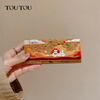 Toutou2025 new cork short wallet light and thin document storage card bag coin purse birthday new year year of the horse gift