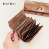 Toutou2025 new cork short wallet light and thin document storage card bag coin purse birthday new year year of the horse gift
