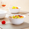 Sky Top ceramic noodle bowl, bone china soup bowl, rice bowl, household tableware, pure white 6-inch 4-piece set