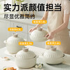 Cui Dahuang casserole ceramic pot large capacity stew soup pot open flame heat-resistant household clay pot rice pot Chinese medicine health double lid pot 3.5L