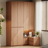He Jiajiang solid wood wardrobe minimalist household large wardrobe door-to-door installation storage locker furniture 1.6 meters long * 2.4 meters high / two-door wardrobe + two-door wardrobe