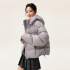 Flying in the Snow Cloud Velvet Series 2025 Winter New Down Jacket Women's Fashion Simple Puff Gaozhigao Filled Velvet Gray|8159 S/160/84A