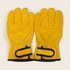 Pinzhide welding gloves, special anti-scalding, heat-insulating, wear-resistant and high-temperature-resistant labor protection gloves for welders, sheepskin Velcro style, yellow Velcro style