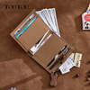 Toutou puppy short wallet card bag integrated document storage bag multi-card slot coin purse birthday new year year of the horse gift