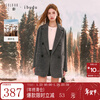 Tricolor Sheep Wool 2025 Winter New Woolen Coat Medium Long Coat Loose Women Dark Gray M 160/84A