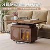 Solid wood coffee table folding lift removable sofa side cabinet living room sofa side table JD express fast and good walnut color removable-upgrade folding coffee table side table