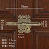 Yuandu antique pure brass door bolt Chinese courtyard garden door latch old door buckle door lock retro exposed door latch with flower 32cm bronze