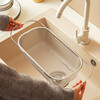 Yusenyi sink retractable drain rack kitchen fruit sink tableware storage 304 deep square basket + water tray