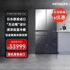Hitachi (HITACHI) 670L vacuum fresh-keeping Japanese original imported automatic ice-making crystal glass double cycle high-end ultra-thin embedded refrigerator flagship machine R-GW670TC crystal mirror R-GWC670TC crystal mirror (with WIFI)