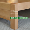Virgin forest beech bed, all solid wood double bed, thickened simple solid wood large bed, beech furniture, log bed, master bedroom wedding bed, single bed, standard version 1.8*2.0 meters-2.7cm thick beech bedside + fir keel + pine bed board