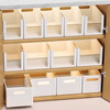 Zhifan kitchen storage box right-angled rectangular organizing box desktop snack storage drawer type can be stacked ABS material