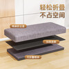 Jingdong Logistics Foldable Storage Stool Fabric Covered Storage Box Home Extra Large Storage Organizer Gray Rectangle 73*35*38cm Bearing 400 catties/Full compensation if damaged