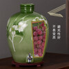 Tuojin quality ceramic wine jar 10 jins 20 jins 30 jins 50 jins household wine jars wine jar bottle seal special wine jar 10 jins carved yellow chrysanthemum (with faucet) with wine lifting base