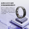 Sanluo Official Flagship Smart Ring Blood Sugar Blood Pressure ECG Electrocardiogram Heart Rate Sleep Blood Oxygen Health 5ATM Waterproof Ring Remote Monitoring Father's Day Gift Black Size 9 Finger Circumference 58-60mm