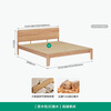 Quanyou Home Oak Forest solid wood bed master bedroom double bed 1.5x2m household oak edge bed new style
