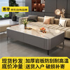 Huixun slate coffee table living room light luxury high-end mobile solid wood coffee table small apartment simple home TV cabinet combination 120*60 snow mountain white slate solid wood gray cabinet