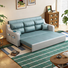 Xiangyu light luxury folding sofa bed for sitting and sleeping, multifunctional retractable living room size storage technology cloth sofa bed high resilience sponge model (technology cloth) outer diameter 1.8 meters + no storage USB charging