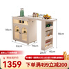 Cherry ripe cream style bar table home dining side cabinet integrated partition small apartment living room island table dining table retractable storage cabinet 81cm long two-door side cabinet + retractable bar cabinet