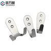 Guwanji stainless steel hooks single and double clothes hooks kitchen bathroom door hanging nails wall clothing load-bearing hooks towel coat hooks double hooks (2.0 thick) - 2 pieces
