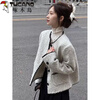 Woodpecker (TUCANO) French style small fragrant jacket women's short spring and autumn 2026 new high-end celebrity temperament small winter high-end sense gray white S recommended 70-95 pounds